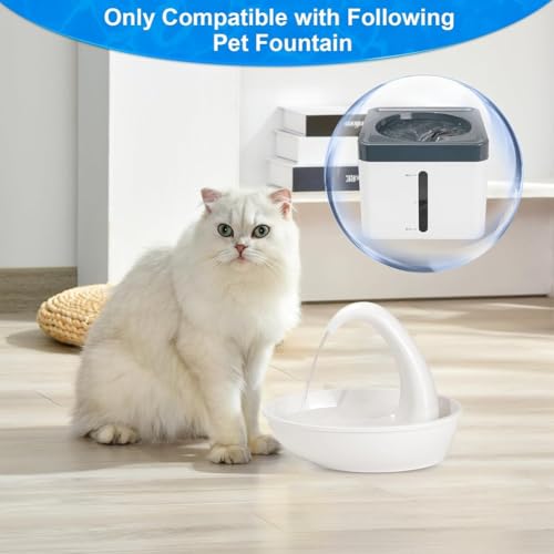 Kopinma T-Geformte Filter Pet Wasserbrunnen Filter Nachfüllung für Pioneer Mini und Swan Haustier Trinkbrunnen 6 Stück