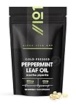 Peppermint Oil Capsule 200mg - 180 Softgels (6 Months Supply) - Cold-Pressed - Fast Absorbing & Easy to Digest - 100% Natural Digestive Supplement by Alpha01