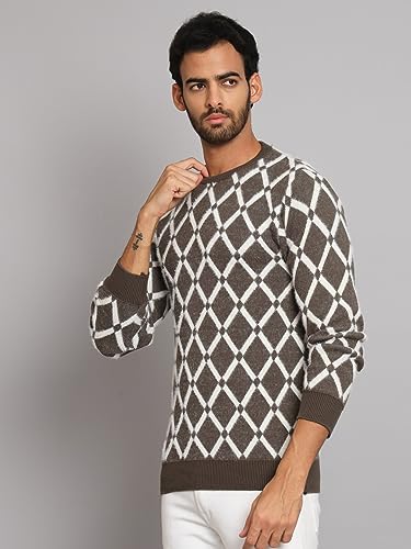 Image of eWools Men's Winterwear Woolen Striped Sweaters