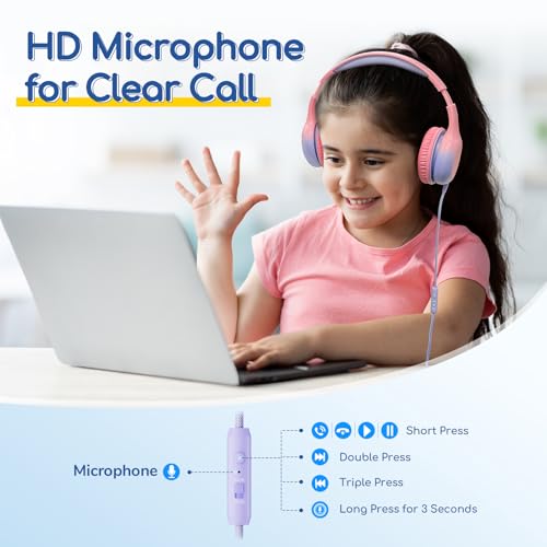 Image of EarFun K1 Kids Headphones Wired with Mic, USB Type C Headphone for Kids