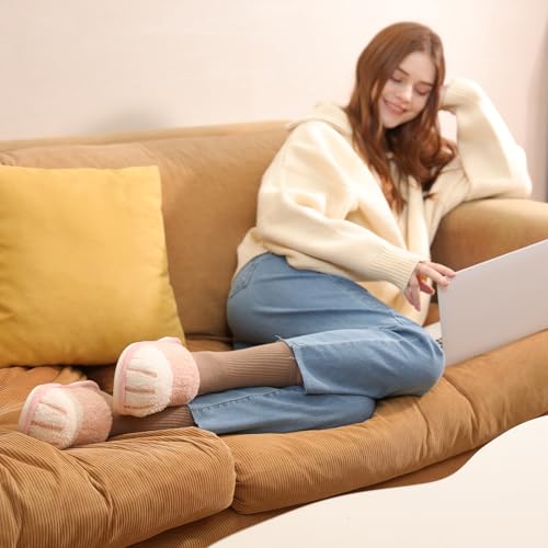SINNO Cute Animal Slippers for Women Indoor Outdoor Memory Foam House Slipper Soft Warm Cozy Fuzzy Bedroom Non-Slip Shoes Christmas Gift ladies3
