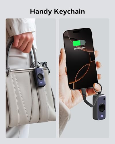 Image of INIU 3-in-1 Portable Charger, 5000mAh Power Bank with Watch Charger & Built-in Cable, Compact 20W Fast Charging Battery Pack, Key Chain & Travel Essential for iPhone 16 15, Apple Watch, AirPods, etc