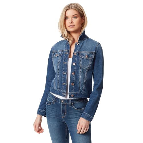 Jessica Simpson Women's Superloved Pixie Crop Jean Jacket, Jefford, Large (60196950-SV9)