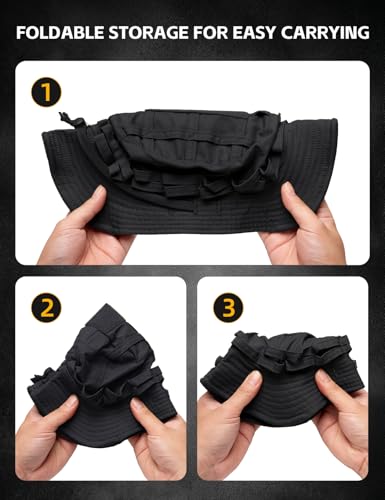 Image of IDOGEAR SPORTS Tactical Boonie Hat for Men Women Brim Sun Hat for Outdoor Activities Like Fishing, Hiking, Hunting & Camping