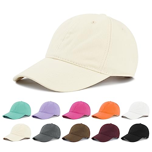Image of American Trends Baseball Cap for Women Men Adjustable Cotton Dad Hat, Classic Plain Ponytail Hat for Workout & Everyday Wear