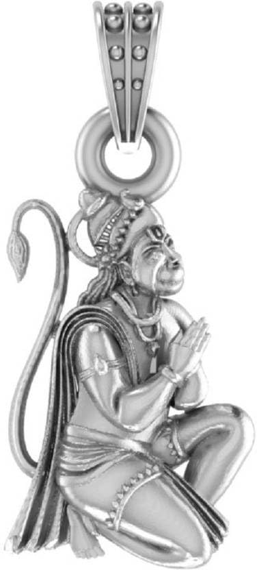 Pendentif Hanuman argent pour bonne santé et richesse, médaillon de protection