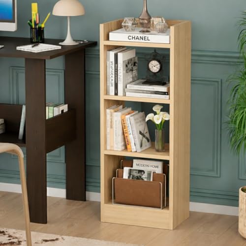 Image of Amazon Brand - Solimo Vault Bookshelf 3- Layer Bookcase, (Mile Oak)