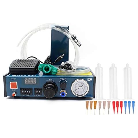 FEITA 983 Auto Digital Display Glue Dispenser AC 110v Automatic Solder Paste Liquid Adhesive Controller Dropper Machine Cover