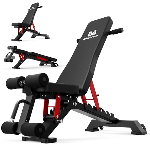 Adjustable Weight Bench - Foldable Workout Bench for Home Gym, Heavy Duty 1300lb Capacity PRO Full...