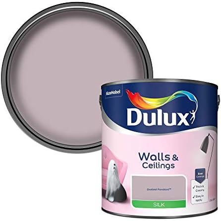 Dulux Silk Emulsion Paint For Walls And Ceilings - Violet White 2.5 Litres