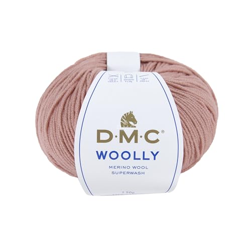 DMC Woolly Merino Yarn, Colour (045), Salmon, 50g, 12 x 12 x 7 cm