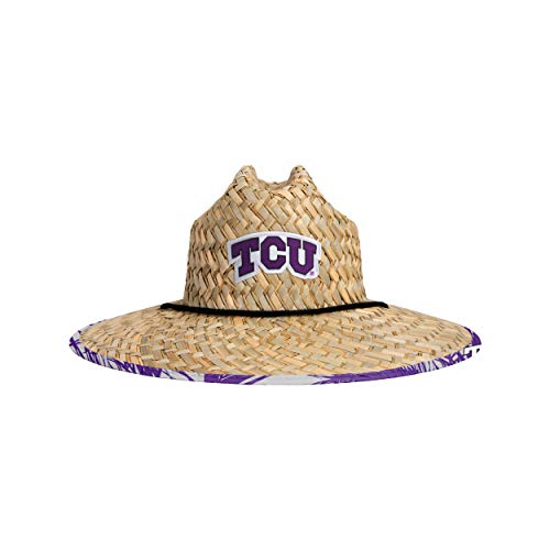 Image of FOCO Men's NCAA College Team Logo Floral Straw Sun Hat