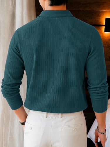Image of Noble Monk Relax Fit |Textured| Lycra | Polo Neck T-Shirt