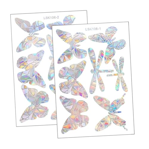 FIXOSHEE Pegatinas Adhesivas Ventana Arcoíris Efecto Prisma Decoración DIY Autoadhesiva para Salón Protección Aves