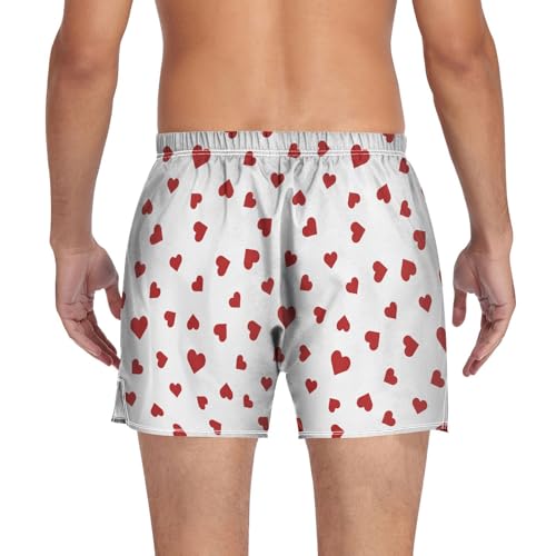 Laprad Boxer Shorts Breathable Boxer Briefs Red Hearts Soft Underwear with Button Fly2