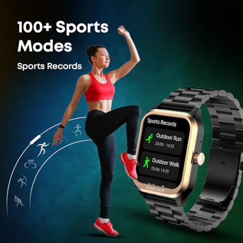 Image of Fastrack Limitless FS2 Classic Smart Watch, 1.83 inch TFT Display, 240 * 284 Pixel Resolution, SingleSync BT Calling, AI Voice Assistant, 100+ Sports Modes & Smartwatch Faces, IP68 (Black)