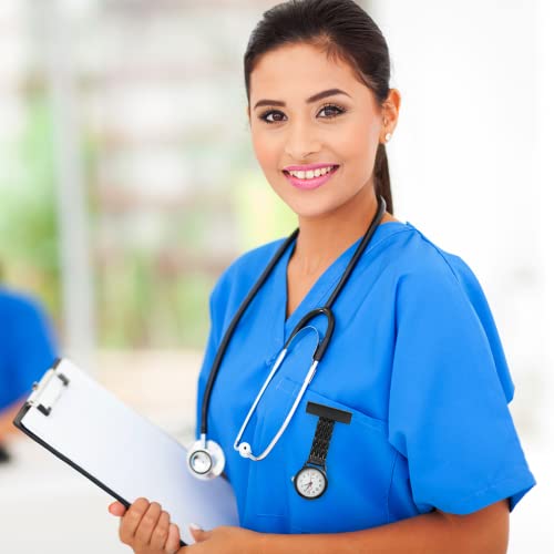 TRIXES Verpleegkundigen Fob Horloge - Roestvrij Staal Quartz - Zakhorloges met Pin - Clip op Metalen Hangend Fob Horloge - Geschenken voor een arts, Verpleegster, Paramedicus, Verzorger & - Afbeelding 6