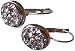 Silver-tone Faux Druzy Stone Lever-back Drop Earrings 12mm