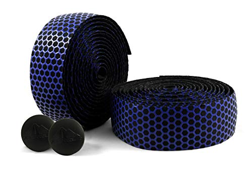 Marque Hex Bicycle Handlebar Tape - Road Bike Handle Bar Tape 2Pcs Per Set (Blue) #TOP5