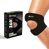 GARNO Knee Brace, Adjustable Neoprene Stabilizer for Meniscus Tear, Arthritis, Tendonitis, MCL, ACL, Pain Relief & Recovery, Tendon Support Strap for Running; Men & Women (Small / Medium Size)