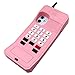 Tqswdmb Cute Retro Classic Cellular Phone Shaped Case for iPhone 13 / iPhone 14 / iPhone 15 6.1 Inch, Soft Silicone 3D Cartoon Cover, Kids Girls Rubber Protector for iPhone 13/14/15 (Pink)