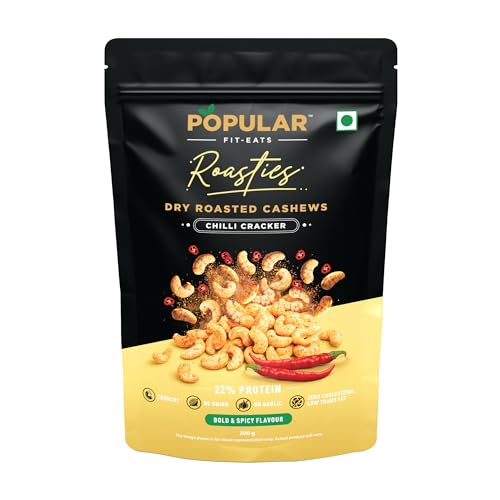 Image of Popular Roasties Dry Roasted Cashew Chilli Cracker, 200 Gm