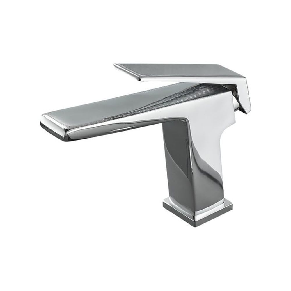 Robinet de lavabo noir mat monté sur le pont pour eau chaude et froide