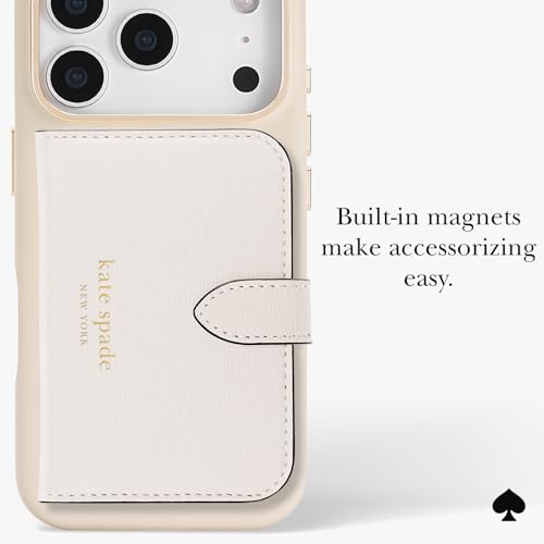 Coque iPhone 17 Pro Kate Spade compatible MagSafe beige design - 5