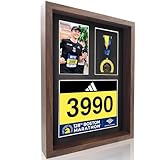 MedalAwardsRack 3 in 1 Shadow Box Display (Medal, Race Bibs, and Photo Display) – Marathon Medal Display, Marathon Medal Frame, Triathlon and Running Bib Holder.