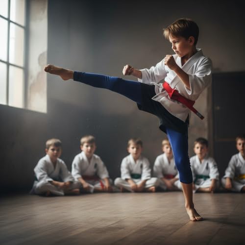 Boys 2 in 1 Athletic Active Leggings Boxing Fitness Sports Running Quick Dry Breathable BJJ Compression Pants2