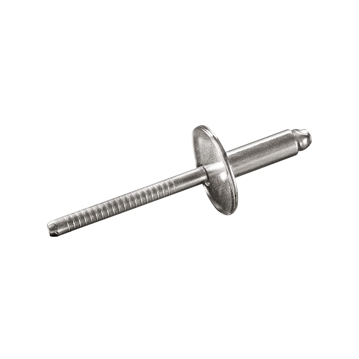 GOEBEL® - 500 unidades - Remaches de cabeza grande con mandril ranurado de acero inoxidable A2 (V2A) (diámetro x longitud) 4,8 x 10,0 mm - Remache ciego de cabeza grande con mandril ranurado - Remache