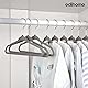 Ediesi, Samt-Kleiderbügel, 50 Stück, grau, rutschfest, weich, dünn, für Hose, Hemd, Rock, Anzüge (50 Stück, Grau ohne Korbatur)