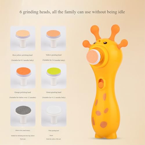 Baby Nails Grinder Gentle Filing Systems Low Vibrations Operate 2 Speed Levels Lightweight Infant Safety Grooming Device Baby Electric Nails Trimmer Safe Gentle Newborns Toddler – Image 4