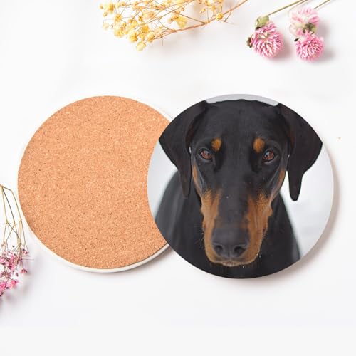 Dessous de verre céramique Dobermann cadeau idéal chiens - 4