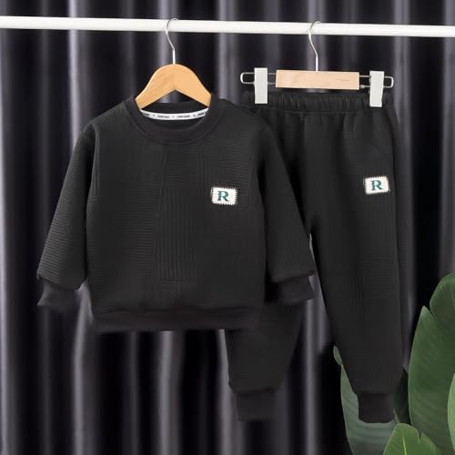 Kids Sweatsuits Toddler Girls Boys 2 Piece Tracksuit Crewneck Sweatshirt and Jogger Sweatpants Clothing Sets for 0-6 Years4
