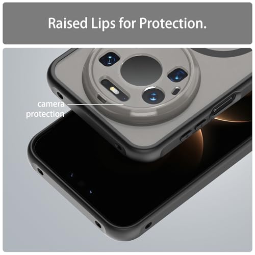 Image of Compatible with Huawei Mate 80 Pro Max Case Cover,Compatible with MagSafe,Anti-Fall,Compatible with Huawei Mate 80 Pro Max 5G SGT-AL10 Cell Protective Phone Case Black