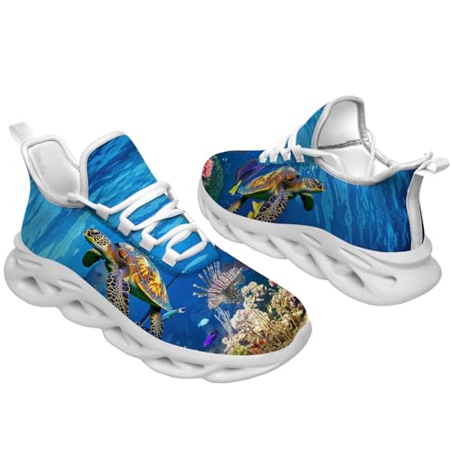 Men's Women's Turtle Shoes Sea Turtle Sneakers Running Walking Tennis Shoes2