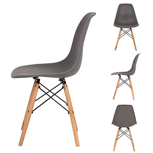 GOODHOME ITALINO - Juego de 4 sillas de Comedor, Color Gris Cover