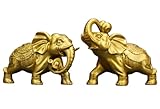 Photo Gallery nhdvdvav coppia di statuette di elefanti portafortuna, statuette di elefanti in ottone in stile feng shui, decorazioni per tavolini da caffè, sculture cinesi per librerie,13 * 6 * 10.5cm Photo Gallery nhdvdvav coppia di statuette di elefanti portafortuna, statuette di elefanti in ottone in stile feng shui, decorazioni per tavolini da caffè, sculture cinesi per librerie,13 * 6 * 10.5cm