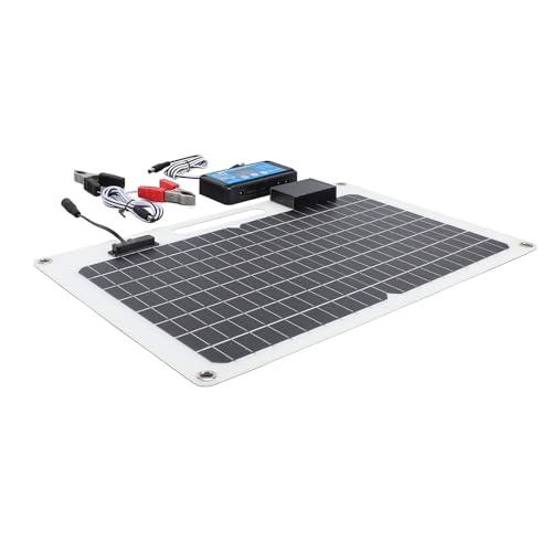 Cryfokt Controlador de Carga de 100 A Panel Solar, Estable y Confiable con un Clamp/Holder para la Azotea del Techo de Botes de Vehículos Recreativos