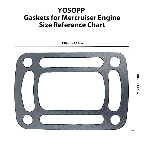 Image of Gaskets for Volvo Engine - Aftermarket Exhaust Elbow Parts for Boat, OMC Cobra V6 V8 Manifold Riser 4pcs - 3850496 3863191 18-0943