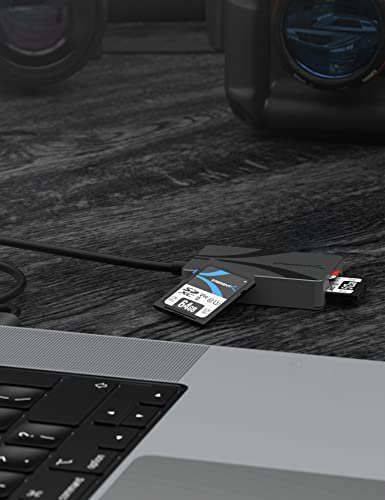 SABRENT USB Type-C Card Reader, Dual-Slot UHS-II SDXC and