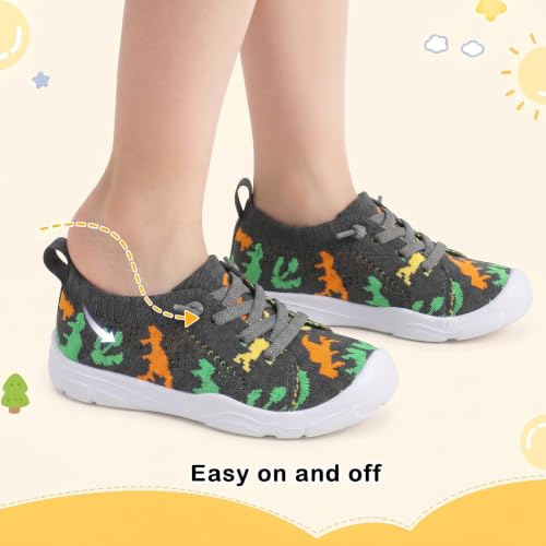 Image of LeIsfIt Toddler Shoes Boys Girls Wide Toe Box Breathable Slip-On Sneakers Kids Lightweight Barefoot Feel Shoes for Everyday Play