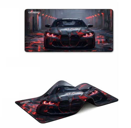 Image of ON TREND Extended Gaming Mouse Pad, Large Desk Mat with Non-Slip Rubber Base, Smooth Control Surface, 23 x 11 Inch (Car)