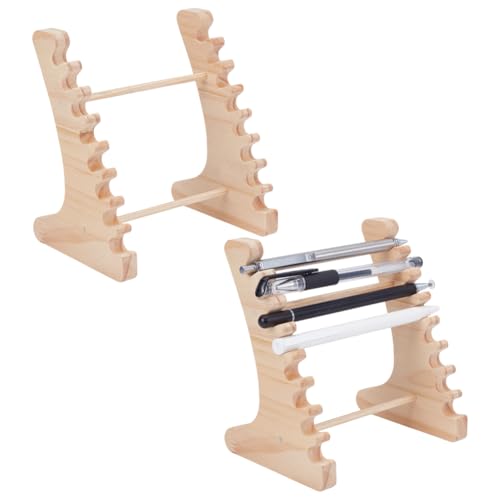 OLYCRAFT Wood 8-Slot Pen Display Stand