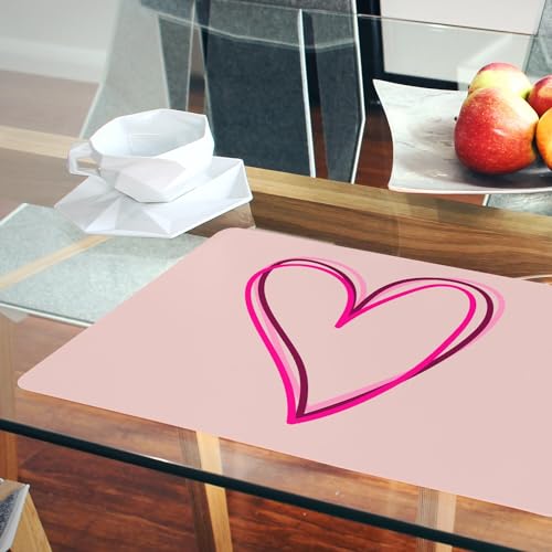 Sets de table en liège rose anti rayures grands napperons souples protecteurs - 6