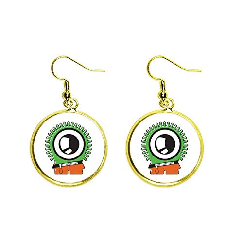Pendientes de alien y universo dorados el regalo original de joyeria para mujeres unicas
