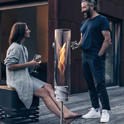 höfats - Spin earth spike - permet l'utilisation comme torche de jardin - acier inoxydable - pour l'extérieur - Accessoires pour Spin ethanol fireplace -