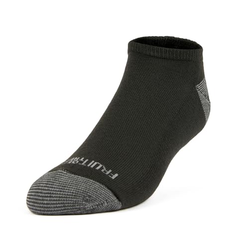 Image of Fruit of the Loom Men's Dual Defense Socks, Odor Protection with Half Cushion, Multi-Packs
