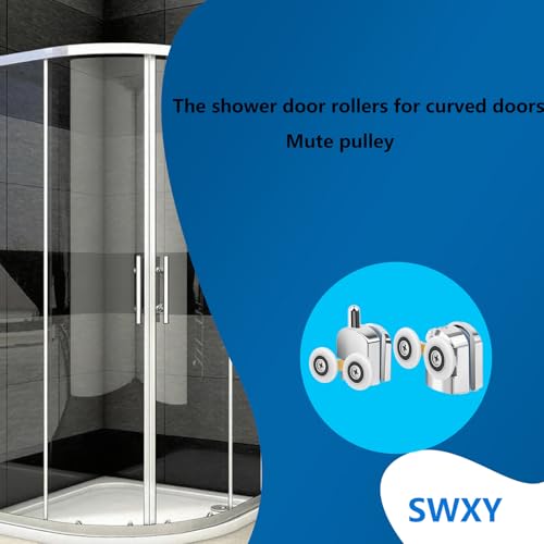 Image of 23mm Shower Door Roller 6Pcs Shower Door Rollers Replacement with Anti Collision Block and Screws for 4-6mm Glass Door